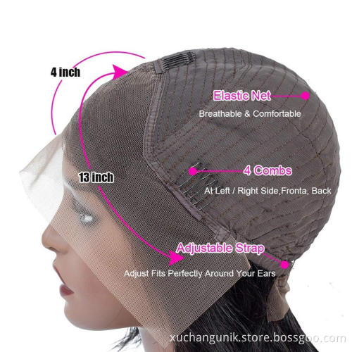 Vendor Straight Hd Transparent Lace Front Human Hair Wigs For Black Women 360 Lace Frontal Wig Glueless 100 Virgin Full Lace Wig